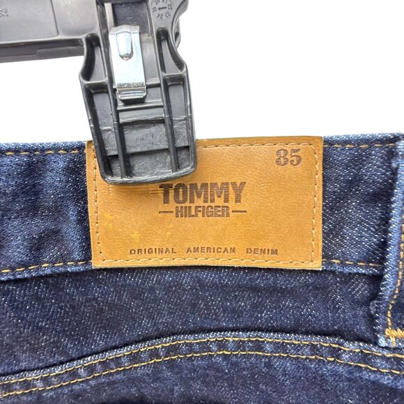 Tommy Hilfiger Mens Heritage Bootcut Denim Jeans Size 36x34 Dark Wash Streetwear - Picture 3 of 8